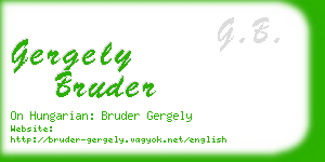 gergely bruder business card